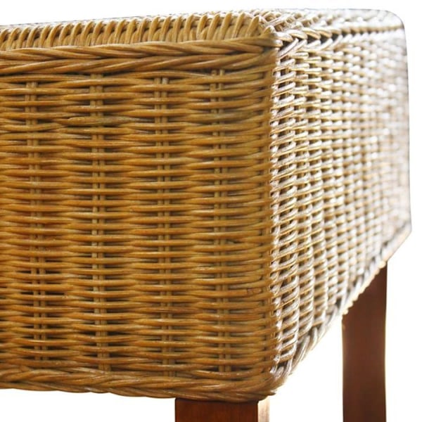 Matstolar - Modern design - Set om 2 - Naturlig rotting - Brun - Inomhus kastanj