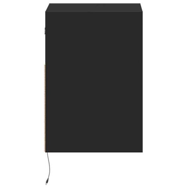 Seinänojatuoli LED-valoilla, joissa on laatikko ja musta MDF-osio DEC034205 kastanj