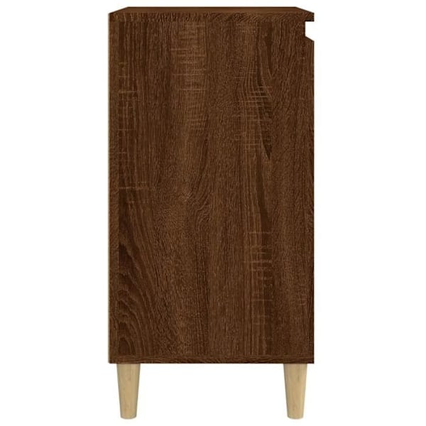 Yöpöytä, jossa on ovi ja lokero 40 x 35 x 70 cm ruskeaa teknistä puuta DEC033735 kastanj