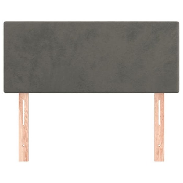 Hovedgærde til seng soveværelse møbel 80 x 5 x 78/88 cm grå fløjl TDL0203174 Grå