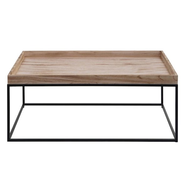 Pöytä, apupöytä puuta ja metallia 46x110x60 cm luonnollinen väri 04_0008432 kastanj