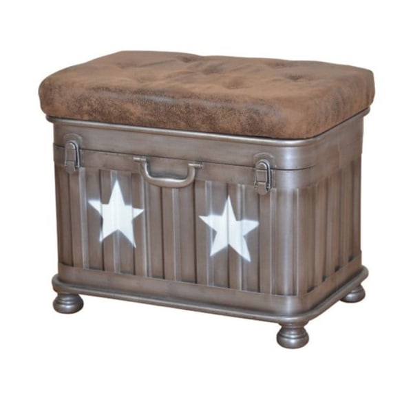 Tabouret banquette med opbevaringsplads i metal i industriel stil TABO05006