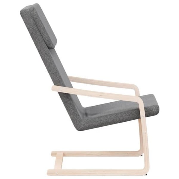 Soffa lounge fåtölj i modern design i ljusgrått tyg DEC026686 Grå