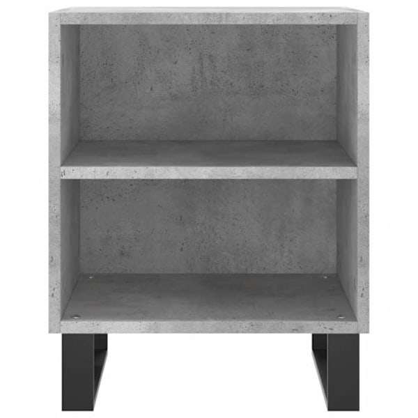 Sæt med 2 natborde med åbne rum 40 x 30 x 50 cm ingeniørtræ grå og jern DEC035355 kastanj