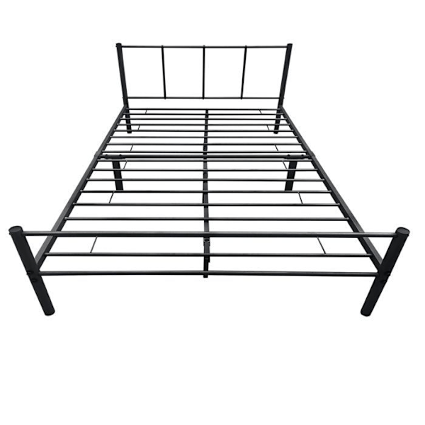 Sänkykehys - Metalli - 160x200 cm - Mattamusta - 2 Henkilölle - Metalliset Laudat Matte svart