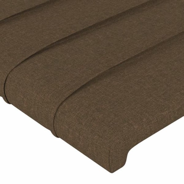 Hovedgærde - Ikke specificeret - 100x5x78/88 cm - Mørkebrun stof - Indbyggede LED - Moderne stil Mörkbrun