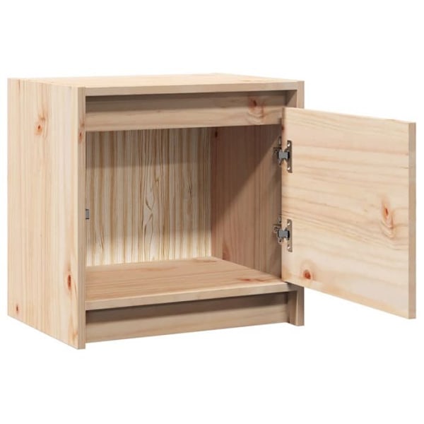 Natskab med rum med dør 40 x 30,5 x 40 cm ubehandlet fyrretræ DEC032917 kastanj