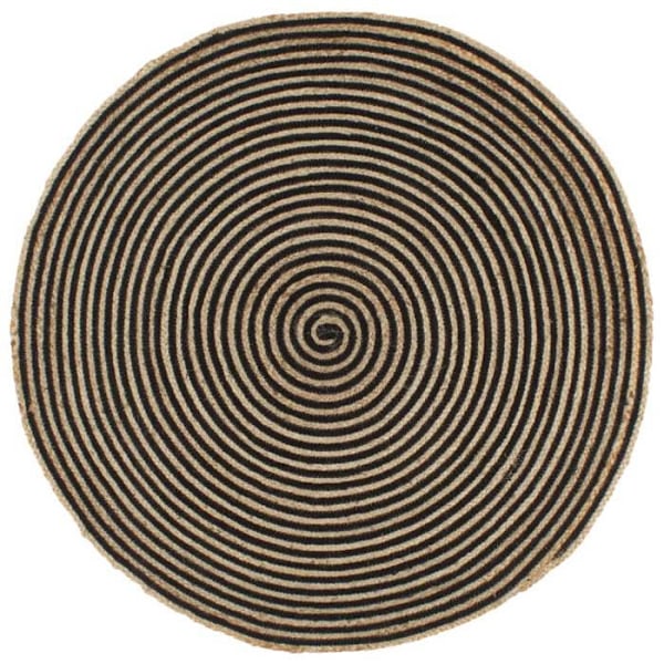 Matta - Jute - Rektangulär - Svart - Modern - Inomhus Svart