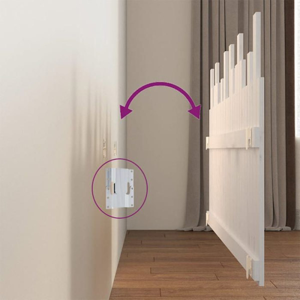 Sänggavel tillbehör sovrum väggmöbel 166 x 3 x 80 cm massivt trä vit TDL0202706 Vit