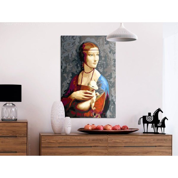 Målarset att måla själv med nummer, motiv Berömd porträtt 40 x 60