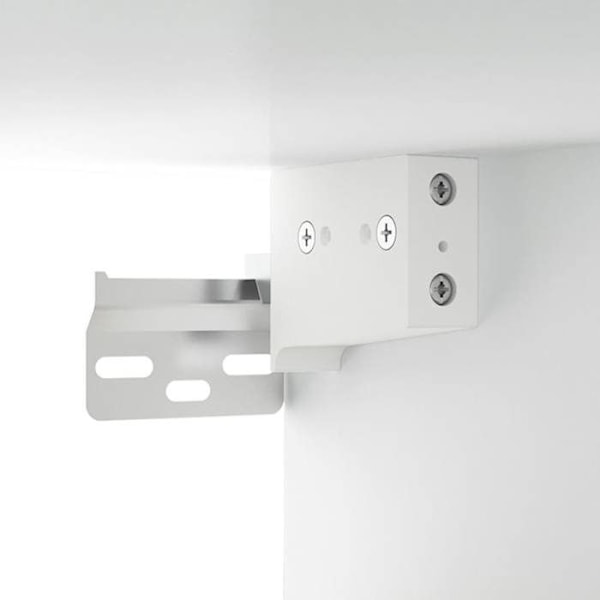 Sæt med 2 væghængte natborde med skuffe og åbent rum 50 x 36 x 40 cm hvidt ingeniørtræ DEC036026 Vit