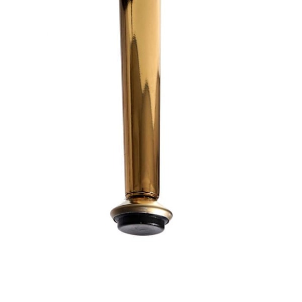 Set med 2 retro design matsalsstolar i svart sammets tyg med gyllene metallben Svart