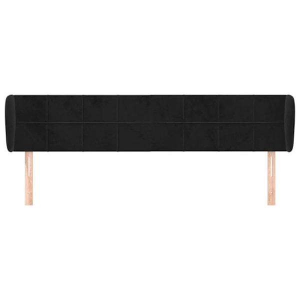 Hovedgærde - Ikke specificeret - 163x23x78/88 cm - Sort fløjl - Klassisk stil - ører Svart