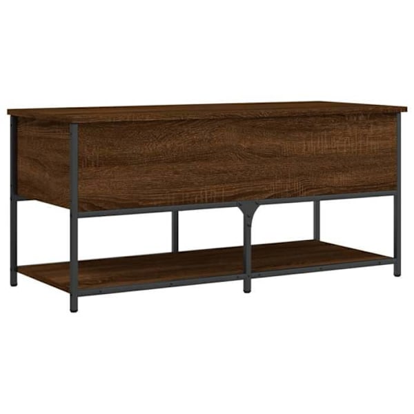 Säilytystuoli, jossa on lokero ja hylly 100 x 42,5 x 47 cm, puuta, taihevärisävy: tammi ruskea DEC024730 kastanj