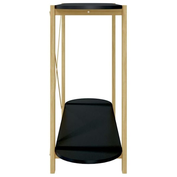 Konsolbord til entre, stuebord 110 x 38 x 75 cm, sort ingeniørtræ og metal DEC032100 kastanj