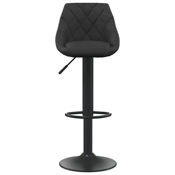 Barstol x1 høj stol i velour og sort stål DEC029530 Svart