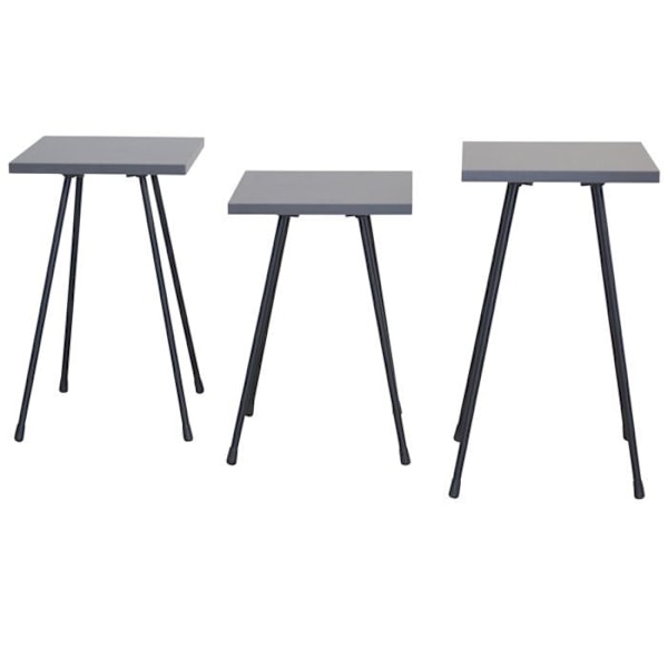 Kolmiosainen Moderni pöytäsetti, elegantti design Metallista ja MDF:stä, Antrasiitti DEC050086 Metall