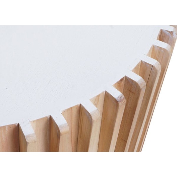 Sidoch bord soffbord stöd för växter i furu och MDF diameter 51 cm vit 04_0008505 Vit
