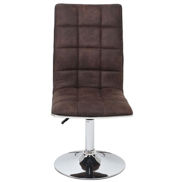Set med 2 matstolar med justerbar höjd elegant design mörkbrun tyg 04_0000342 Flerfärgad