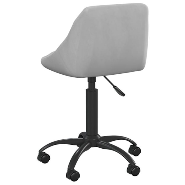 Arbejdshenjeseat med hjul i lys grå fløjl DEC025041 Grå