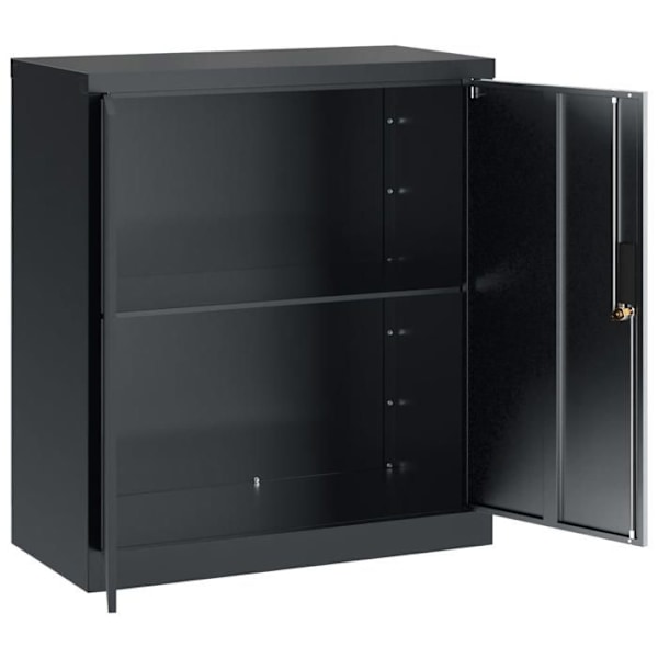 Caissons à tiroirs meuble de bureau portes verrouillables 79 x 40 x 90 cm i antracit stål DEC024502 Guld