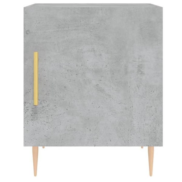 Sæt med 2 sengeborde med rum med dør 40 x 40 x 50 cm grå ingeniørtræ DEC035393 kastanj