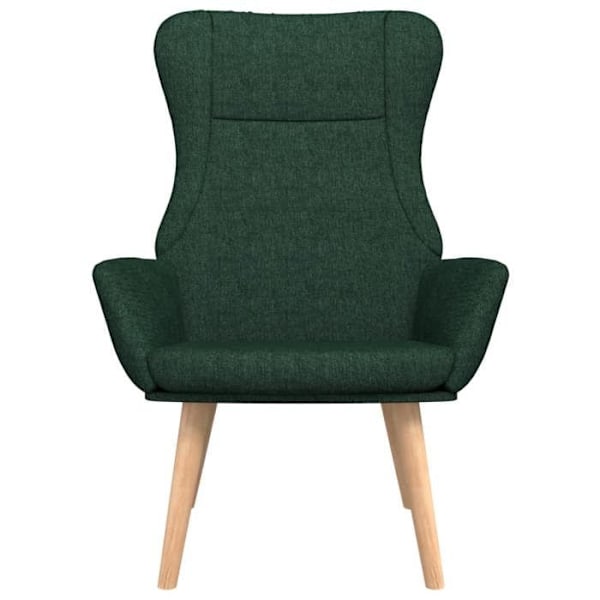 Loungestol modern design i mørkegrønt stof DEC026780 Grön