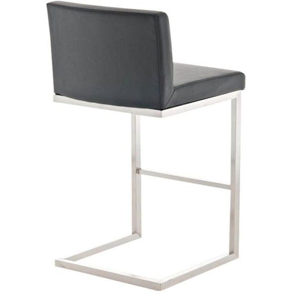 Barstol x1 modern design, stöd i rostfritt stål, sits i svart PVC 10_0005317 Svart
