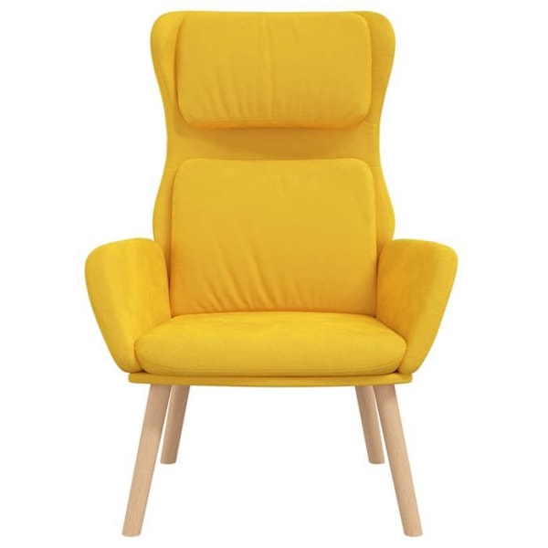 Lounge stol sofa design moderne design moderne sennep gul velour gul DEC026711 Gul