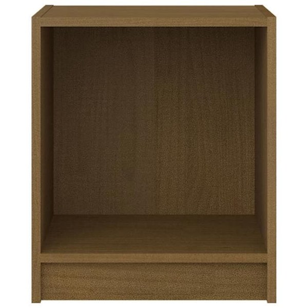 Set med 2 sängbord med öppet fack 35,5 x 33,5 x 41,5 cm i honungsgul furu DEC035445 kastanj