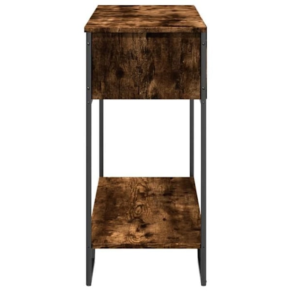 Praktisk konsolbord med opbevaringsrum til en organiseret entré 100 x 35 x 74,5 cm brun ingeniørtræ og metal kastanj