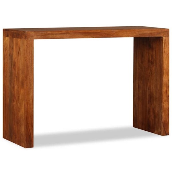 Massivtræskonsolbord med honningfarvet finish 110 x 40 x 76 cm DEC031747 kastanj