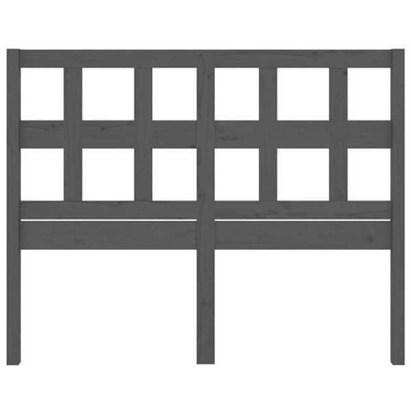 Hovedgærde til seng, soveværelse, møbel 205,5 x 4 x 100 cm grå fyrretræ TDL0203335
