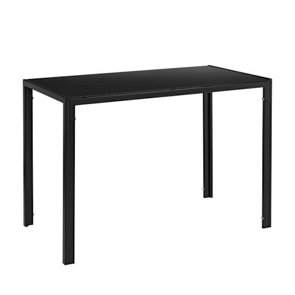 Matgrupp med 4 stolar, matsalstablo med 4 stolar, metall, trä, plast, glas, svart.