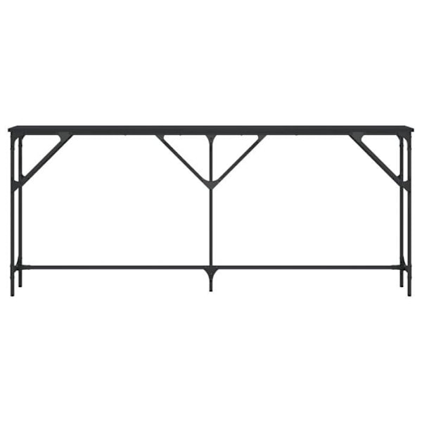 Funktionsdygtig konsolbord og stil 180 x 23 x 75 cm sort ingeniørtræ og metal DEC032123 kastanj