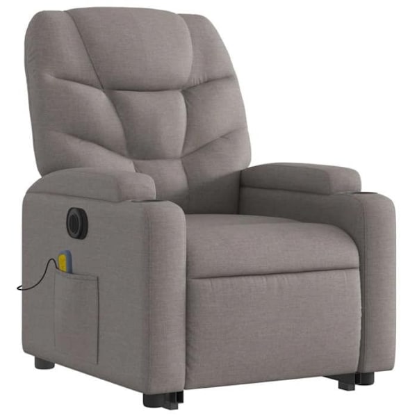 Massage- og vippestol i taupe stof DEC027869 Mol