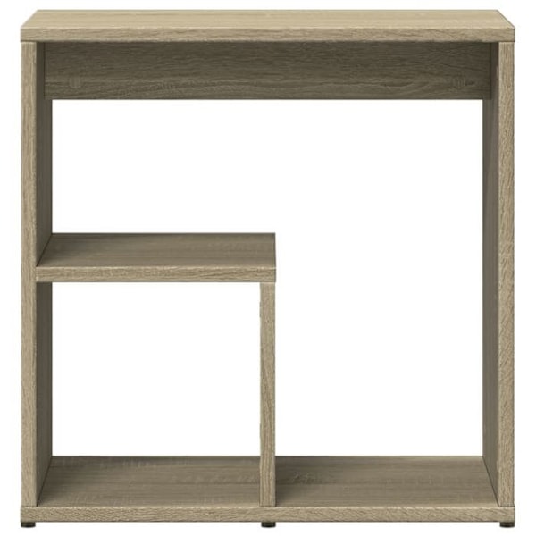 Sæt med 2 sideborde 50 x 30 x 50 cm ingenierietræ farve eg DEC032629 kastanj