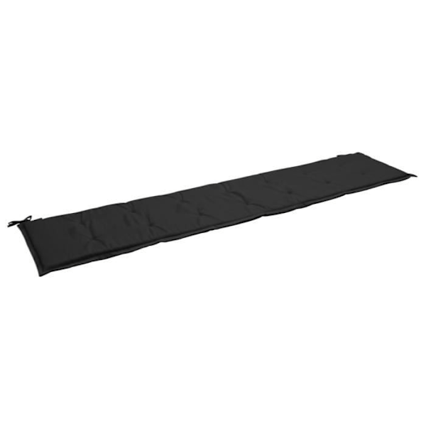 Vandafvisende havebænkepude 200 x 50 x 3 cm 100 % polyester sort DEC021741