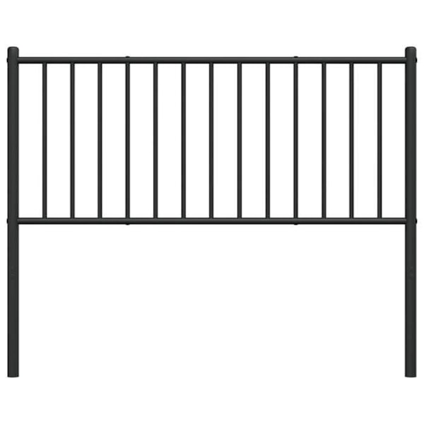Hovedgærde til seng, soveværelse, møbel 75 cm, sort metal TDL0202412