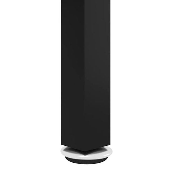 Sofabord 70 cm, hærdet glas sort med hvid marmoragtig overflade DEC032584 Vit