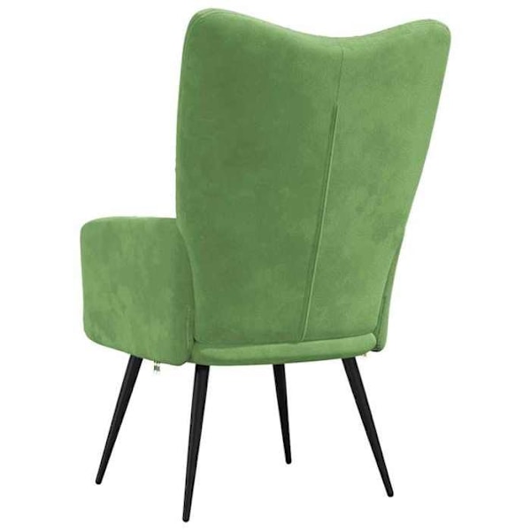 Lounge fåtölj designad modern soffa i ljusgrön sammet DEC026775 Grön