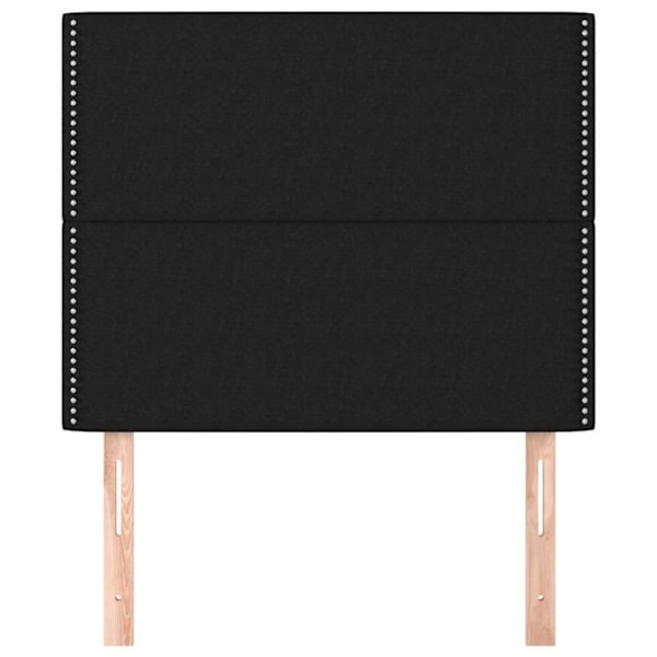 Hovedgærde til seng essentiel soveværelse møbel i 2 dele 90 x 5 x 78/88 cm sort stof TDL0206227 Svart