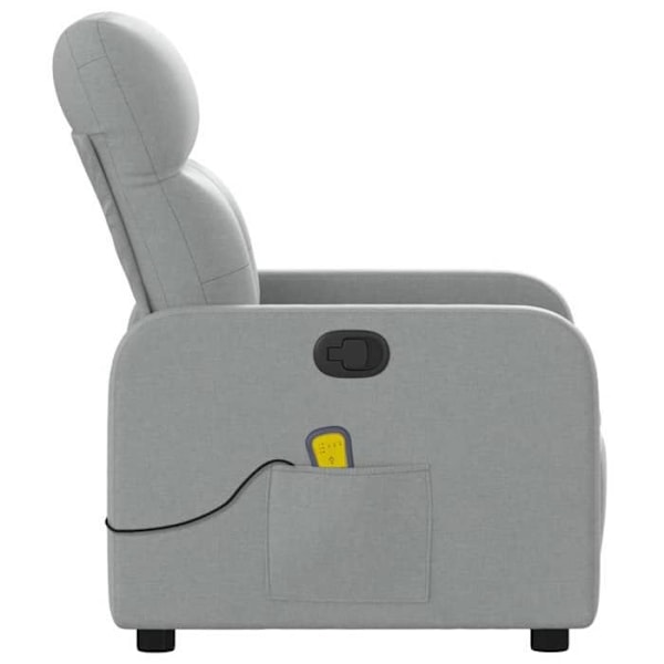 TV-recliner med massagefunktion 6-punkts massage i lys grå stof DEC026922 Grå