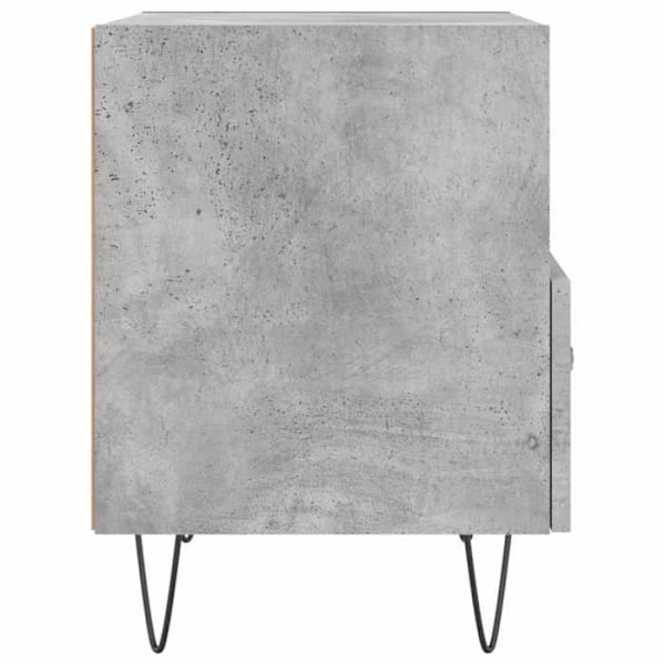 2 kappaleen yöpöydän sarja, jossa on laatikko ja avoin lokero 40 x 35 x 47,5cm harmaa MDF ja rauta DEC035907 kastanj
