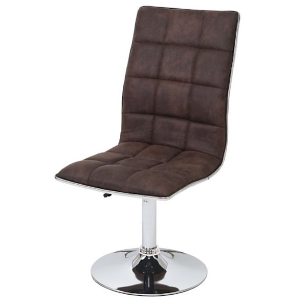Set med 2 matstolar med justerbar höjd elegant design mörkbrun tyg 04_0000342 Flerfärgad