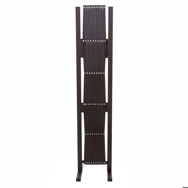 Grindelbarriär, saxgrind, djurskyddsgaller, utdragbar, aluminium, brun, höjd 153 cm, bredd 32-265 cm kastanj