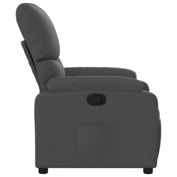 Fauteuil relax TV polstring komfortabel manuel vippes funktion i mørkegrå stof DEC027930 Grå