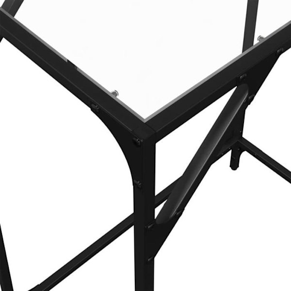 Moderne entrekonsol møbel, sidebord 60 x 35 x 81cm, klart glas og stål DEC031351 Transparent