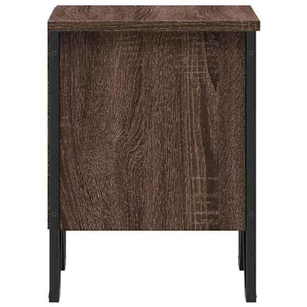 Sæt med 2 natborde med åben rum 40 x 30 x 40cm ingeniørtræ i brun og jern DEC035834 kastanj