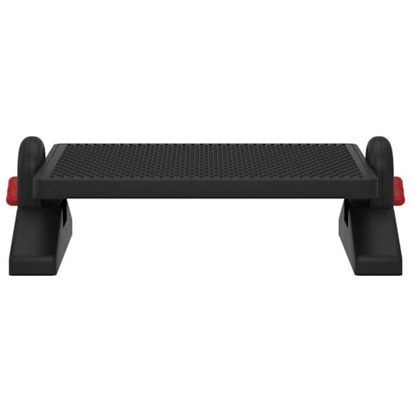 Ergonomisk fodstøtte til skrivebord 2 højder 50 x 30,5 x 17 cm HIPS sort DEC030695 Svart